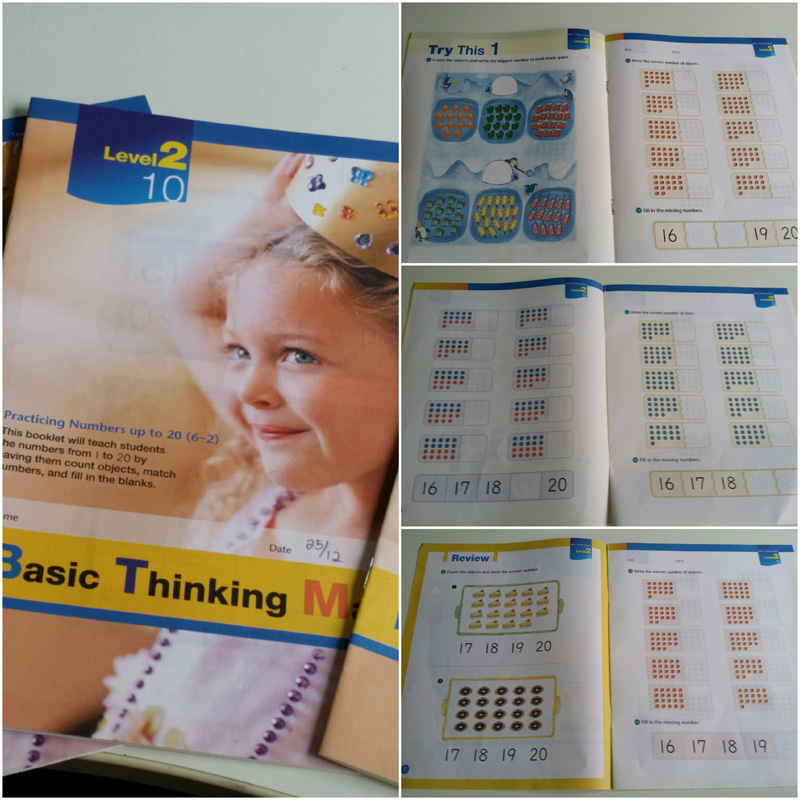 Basic Thinking Math at Level 10 (counting from 1 -20): Ben did these in December